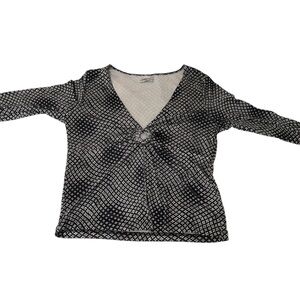 Urban Outfitters Retro Abstract Printed Long Sleeved Flyaway Top Size XL